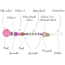 Load image into Gallery viewer, PERSONALISED DUMMY CLIP - 5 LETTERS