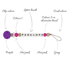 Load image into Gallery viewer, PERSONALISED DUMMY CLIP - 8 LETTERS