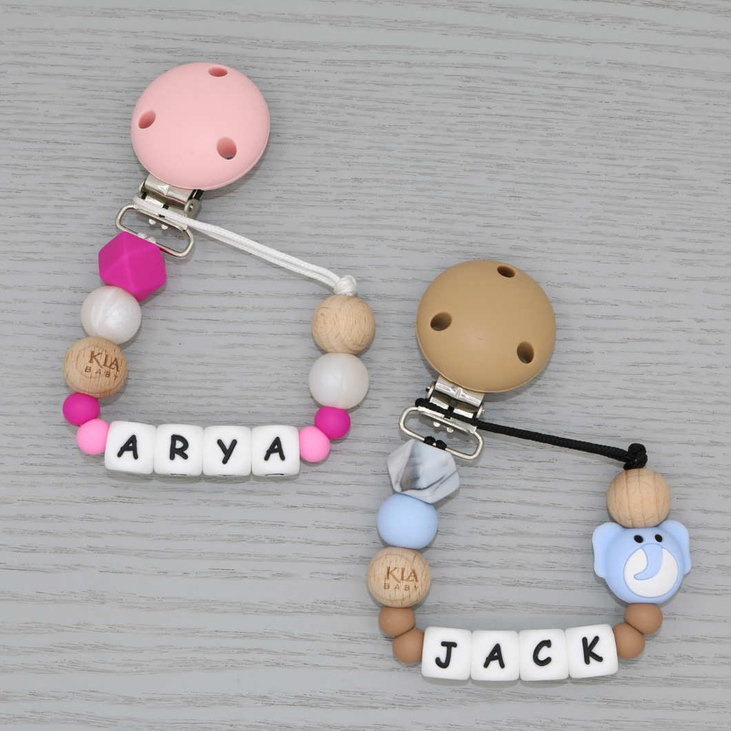 PERSONALISED DUMMY CLIP - 4 LETTERS