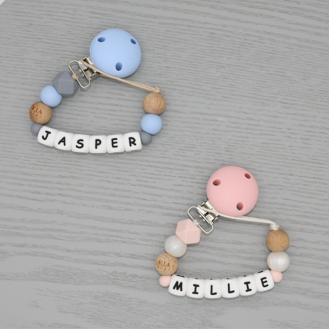 PERSONALISED DUMMY CLIP - 6 LETTERS