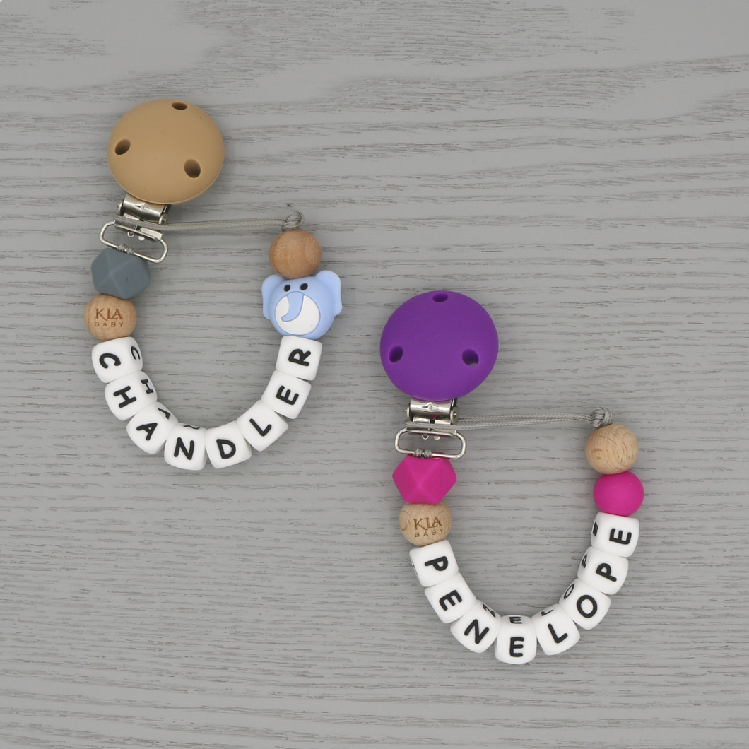 PERSONALISED DUMMY CLIP - 8 LETTERS